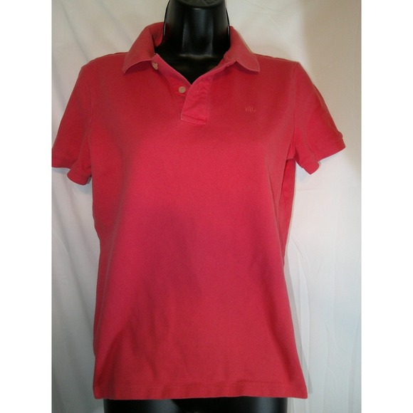 Lauren Ralph Lauren Black Label Polo Shirt Classic Fit Short Sleeve Coral Size S - Picture 1 of 3